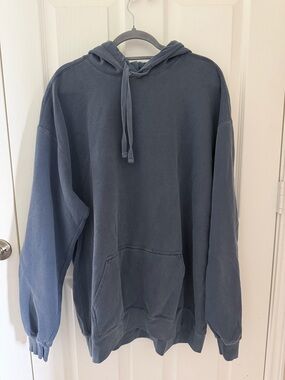 Comfort Colors Washed Navy Pullover Hoodie